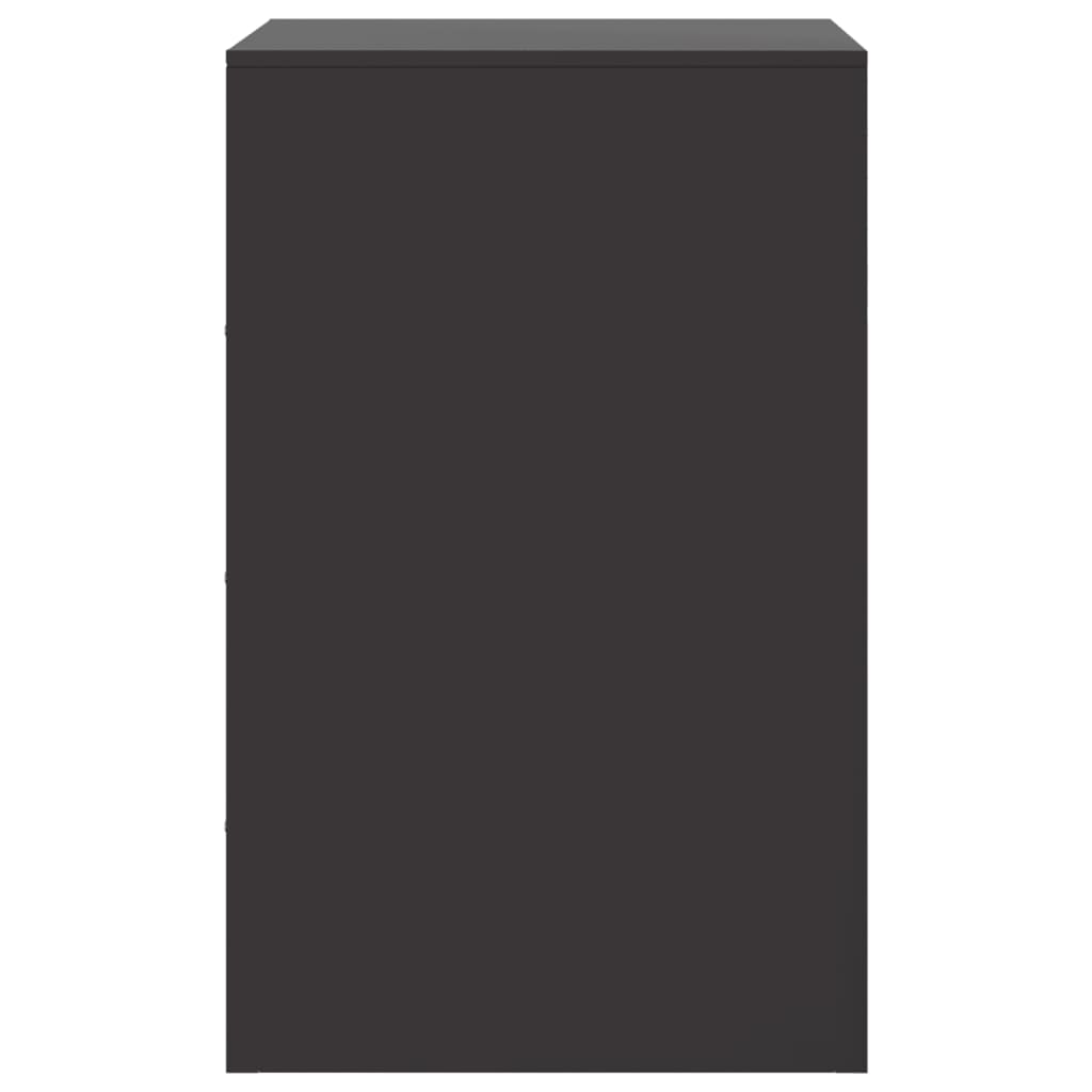 Nachttische 2 Stk. Schwarz 34,5x39x62 cm Stahl
