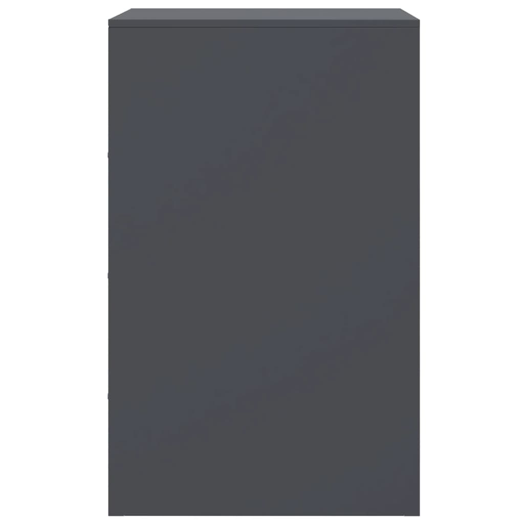 Nachttische 2 Stk. Anthrazit 34,5x39x62 cm Stahl