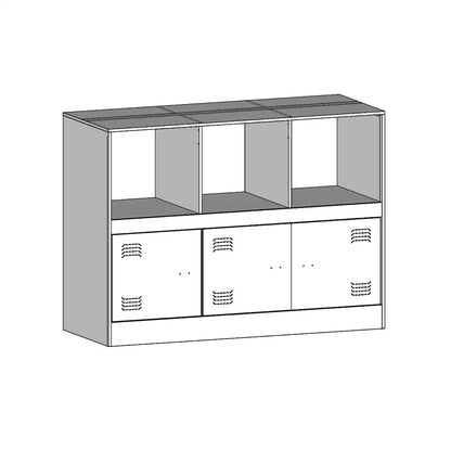 Sideboard Olivgrün 99x39x73 cm Stahl