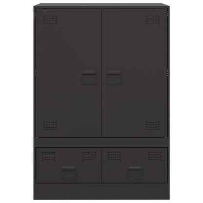 Highboard Schwarz 67x39x95 cm Stahl