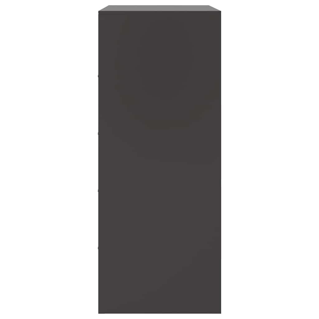 Highboard Schwarz 67x39x95 cm Stahl