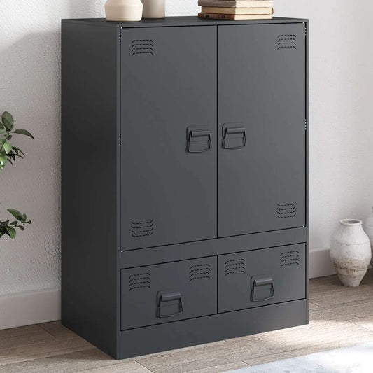 Highboard Anthrazit 67x39x95 cm Stahl
