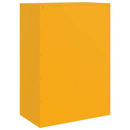 Highboard Senfgelb 67x39x95 cm Stahl