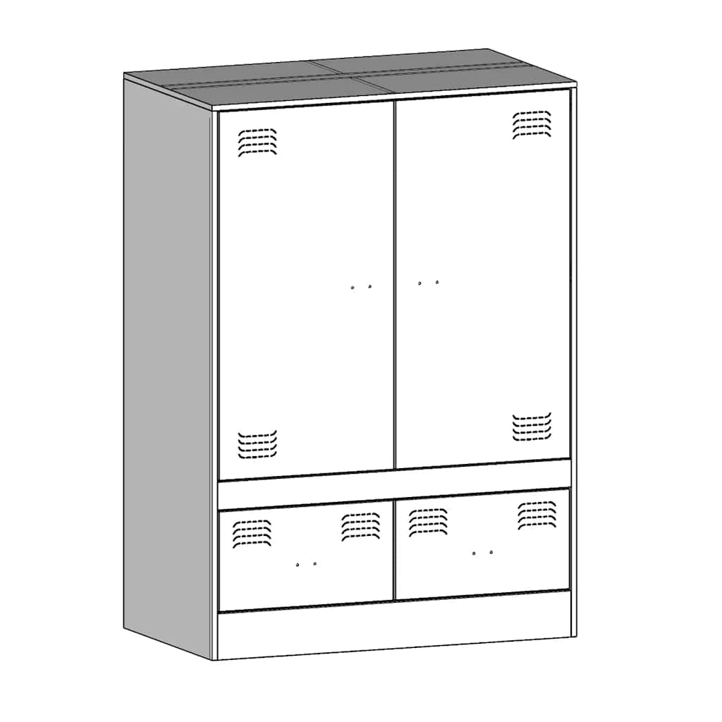 Highboard Senfgelb 67x39x95 cm Stahl