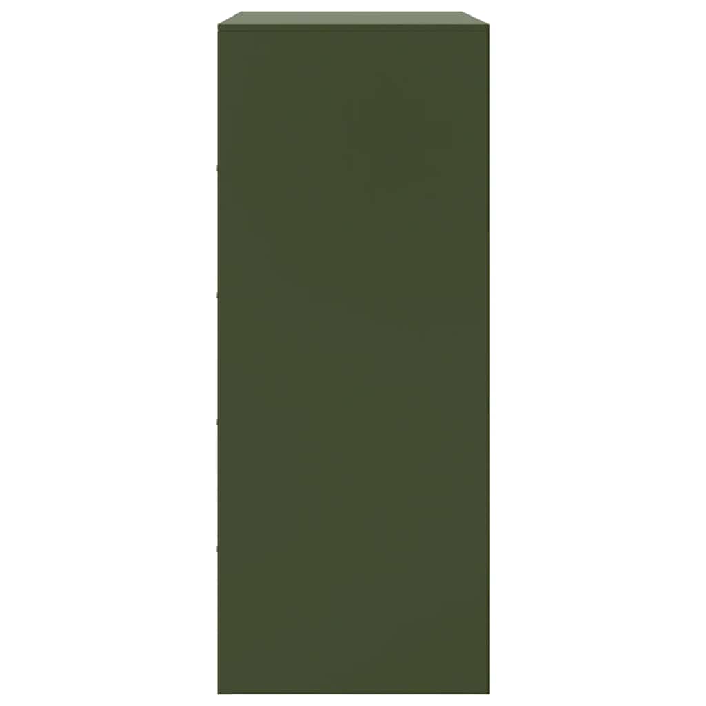 Highboard Olivgrün 67x39x95 cm Stahl
