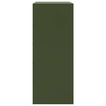 Highboard Olivgrün 67x39x95 cm Stahl