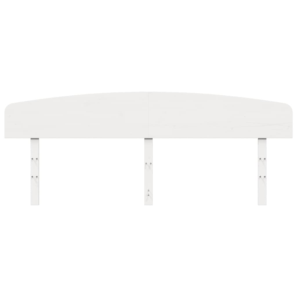 Kopfteil Weiß 200 cm Massivholz Kiefer