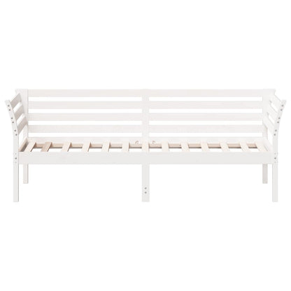 Tagesbett ohne Matratze Weiß 75x190 cm Massivholz Kiefer