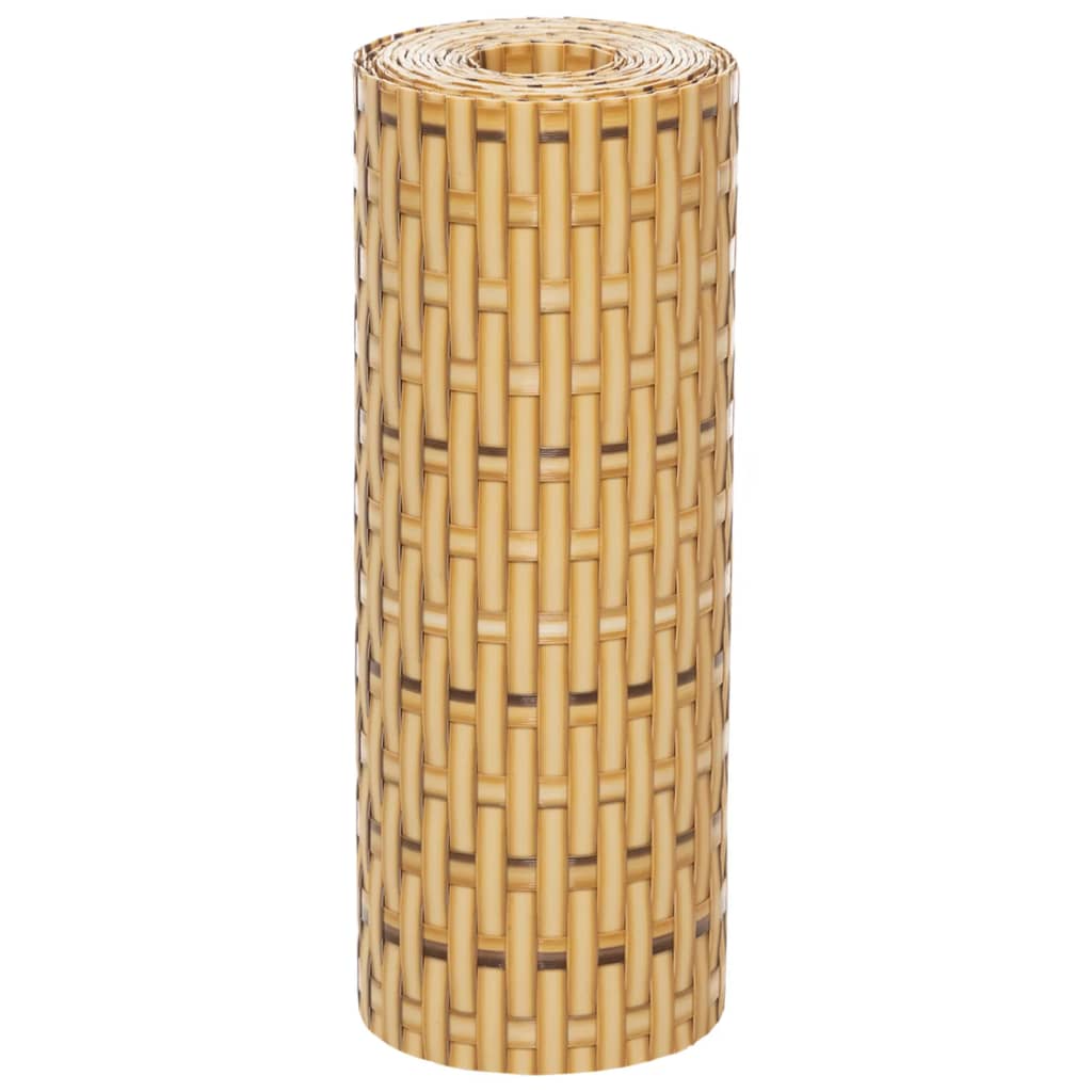Balkon privatskærme 5 stk lysebrun 255x19 cm polyrattan