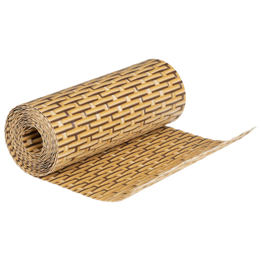 Balkon privatskærme 5 stk lysebrun 255x19 cm polyrattan