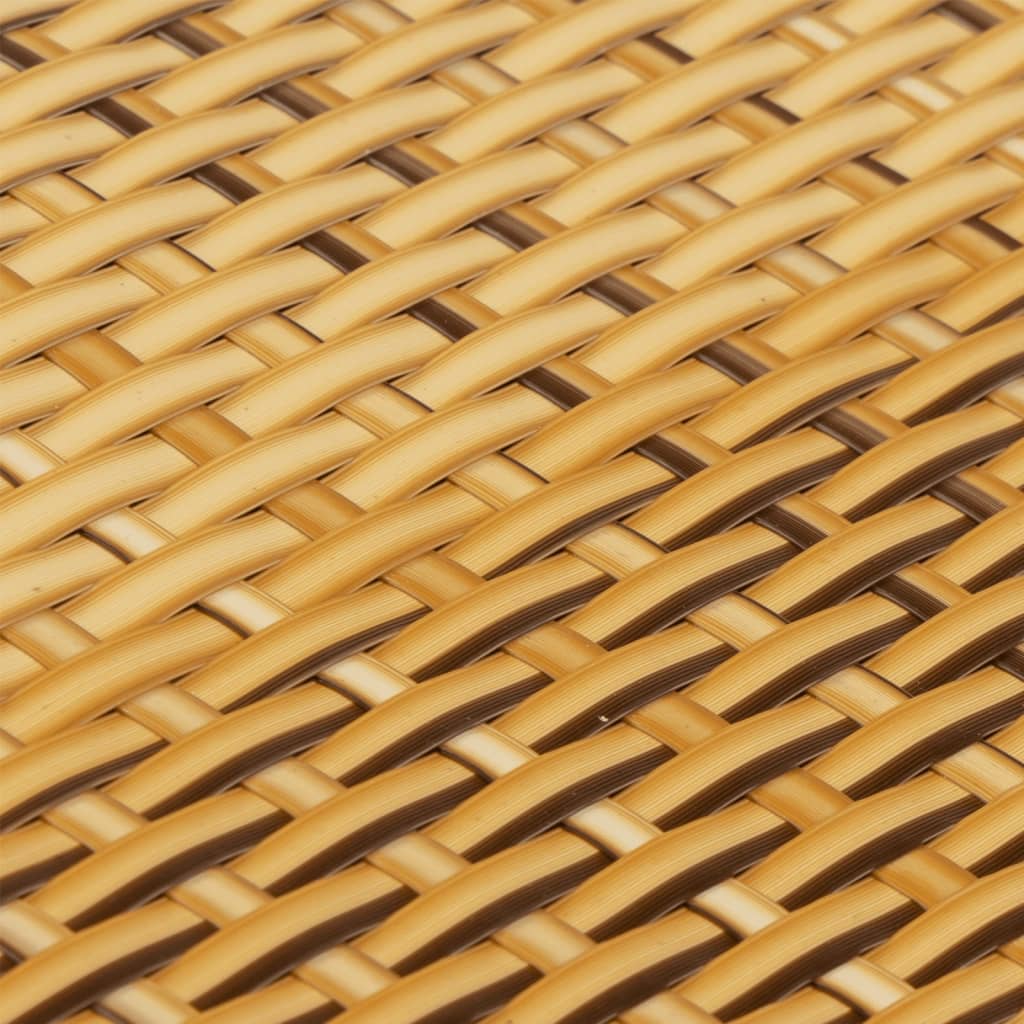 Balkon privatskærme 5 stk lysebrun 255x19 cm polyrattan