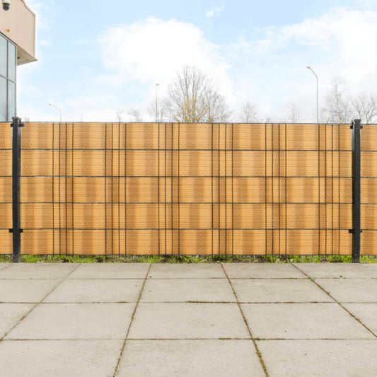 Balkon-Sichtschutze 10 Stk. Hellbraun 255x19 cm Poly Rattan