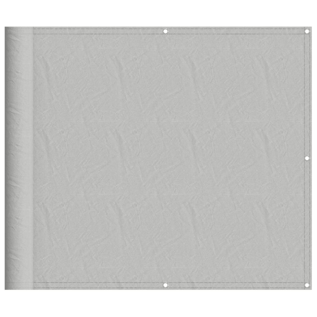 Balkon-Sichtschutz Hellgrau 90x400 cm 100 % Polyester-Oxford