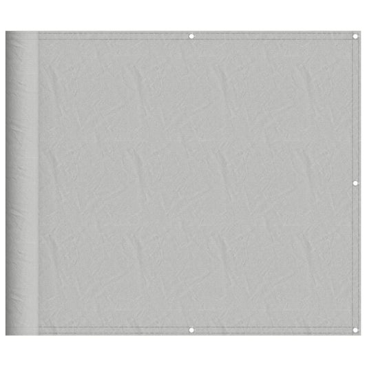 Balkon-Sichtschutz Hellgrau 90x600 cm 100 % Polyester-Oxford