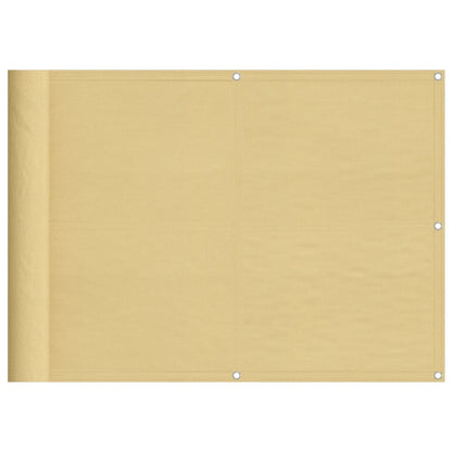 Balkonsichtschutz Sandfarben 75x800 cm 100 % Polyester-Oxford