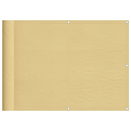 Balkonsichtschutz Sandfarben 75x1000 cm 100 % Polyester-Oxford
