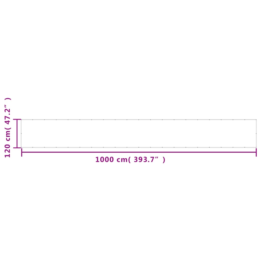 Balkon-Sichtschutz Anthrazit 120x1000 cm 100 % Polyester-Oxford