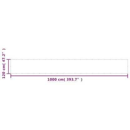 Balkon-Sichtschutz Anthrazit 120x1000 cm 100 % Polyester-Oxford
