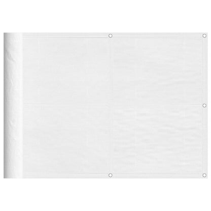 Balkon-Sichtschutz Weiß 75x700 cm 100 % Polyester-Oxford
