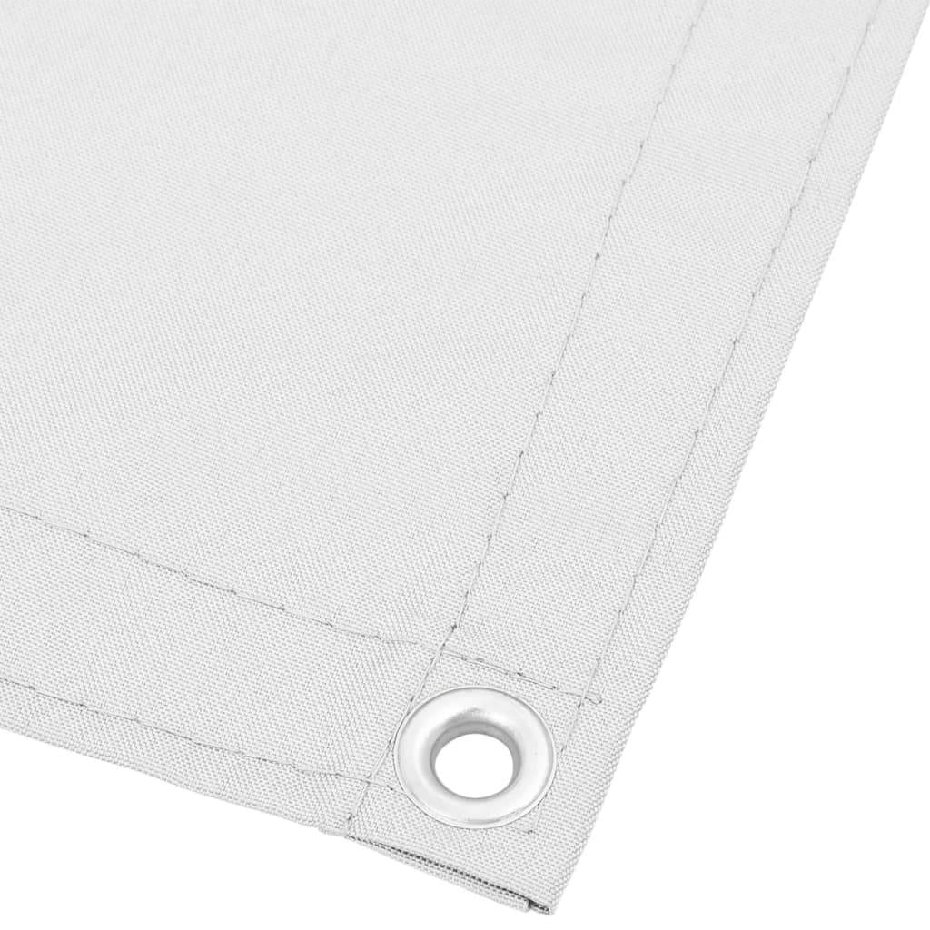 Balkon-Sichtschutz Weiß 75x700 cm 100 % Polyester-Oxford