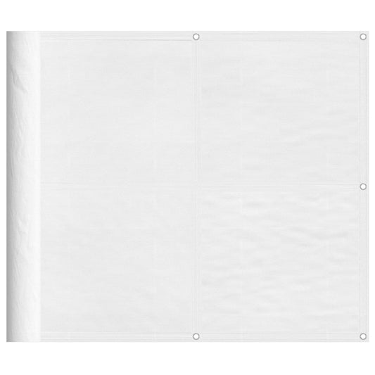 Balkon-Sichtschutz Weiß 90x800 cm 100 % Polyester-Oxford