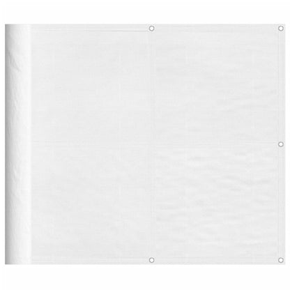 Balkon-Sichtschutz Weiß 90x1000 cm 100 % Polyester-Oxford