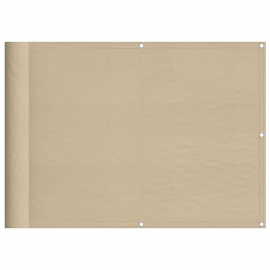 Balkon-Sichtschutz Beige 75x700 cm 100 % Polyester-Oxford