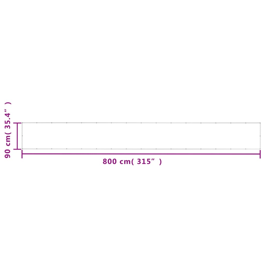 Balkon-Sichtschutz Creme 90x800 cm 100 % Polyester-Oxford