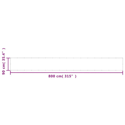 Balkon-Sichtschutz Creme 90x800 cm 100 % Polyester-Oxford