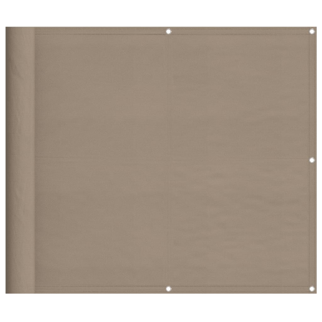 Balkon-Sichtschutz Taupe 90x1000 cm 100 % Polyester-Oxford