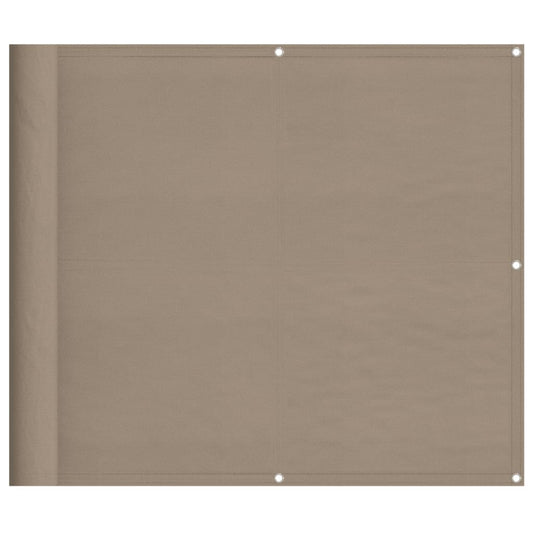 Balkon-Sichtschutz Taupe 90x1000 cm 100 % Polyester-Oxford
