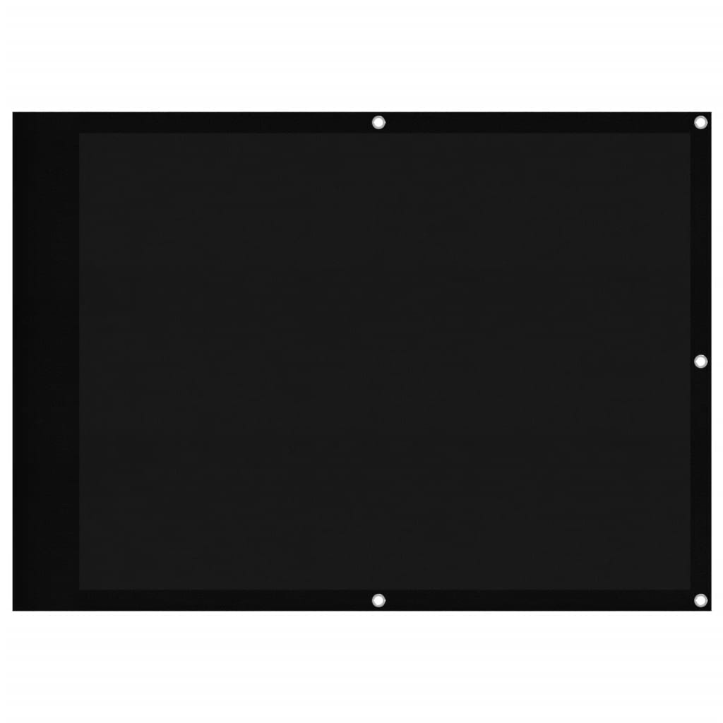 Balkon-Sichtschutz Schwarz 75x700 cm 100 % Polyester-Oxford