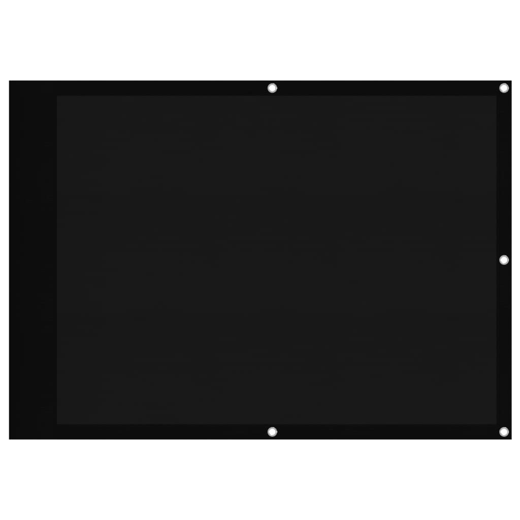 Balkon-Sichtschutz Schwarz 75x800 cm 100 % Polyester-Oxford