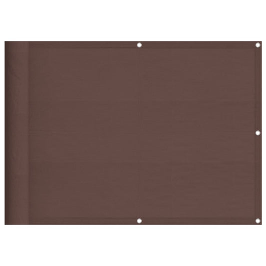 Balkon-Sichtschutz Braun 75x800 cm 100 % Polyester-Oxford