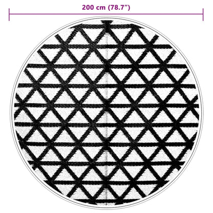 Outdoor-Teppich ARAKIL Schwarz Ø200 cm PP