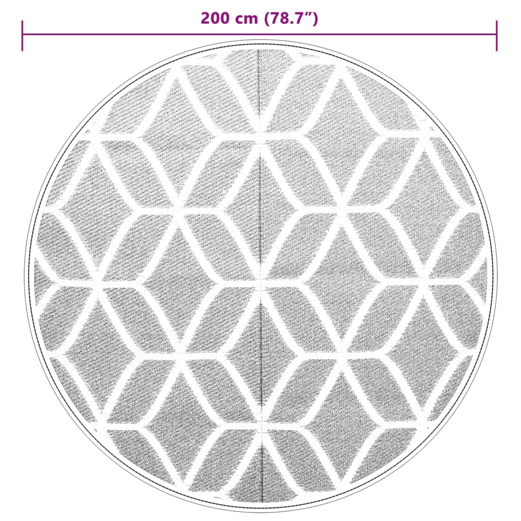 Outdoor-Teppich ARAKIL Grau Ø200 cm PP