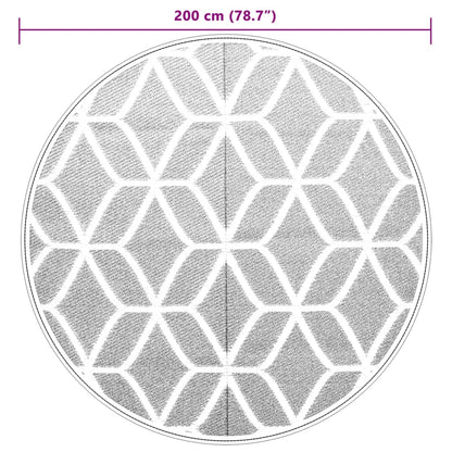 Outdoor-Teppich ARAKIL Grau Ø200 cm PP