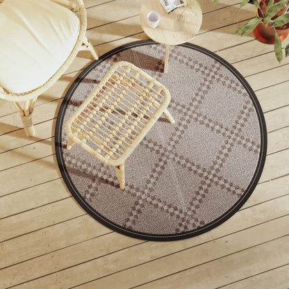 Outdoor-Teppich ARAKIL Braun Ø120 cm PP