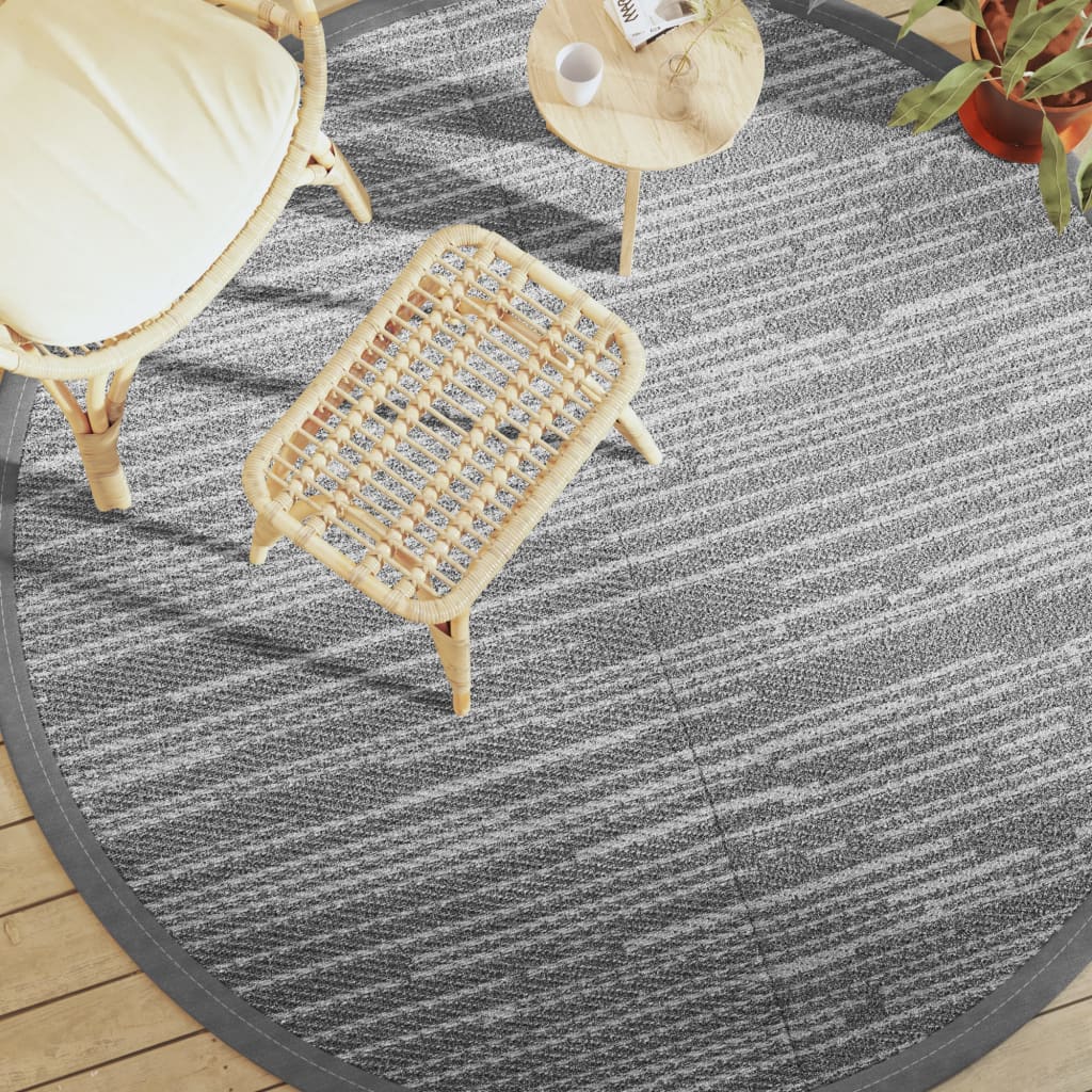 Outdoor-Teppich ARAKIL Grau Ø200 cm PP