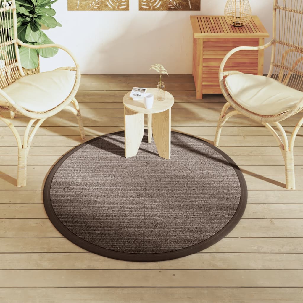 Outdoor-Teppich ARAKIL Braun Ø120 cm PP
