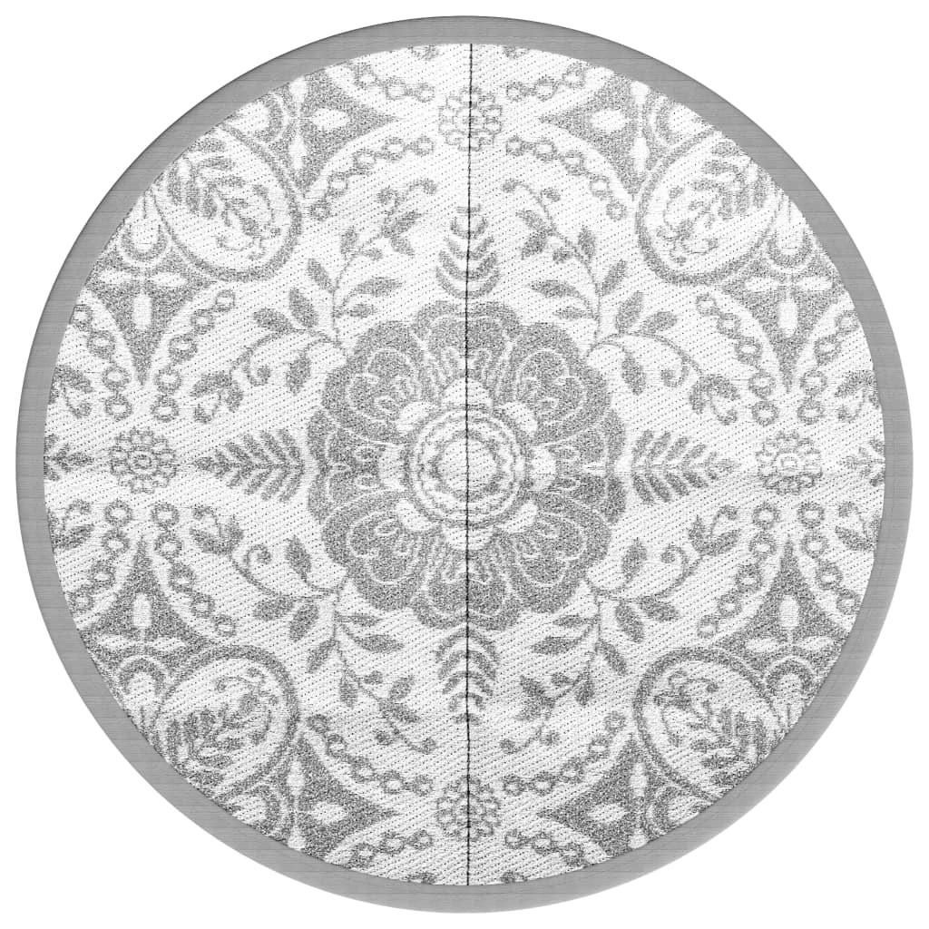 Outdoor-Teppich ARAKIL Hellgrau Ø120 cm PP