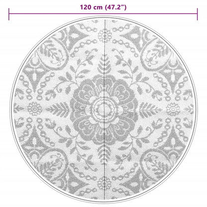 Outdoor-Teppich ARAKIL Hellgrau Ø120 cm PP
