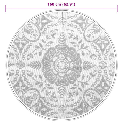 Outdoor-Teppich ARAKIL Hellgrau Ø160 cm PP