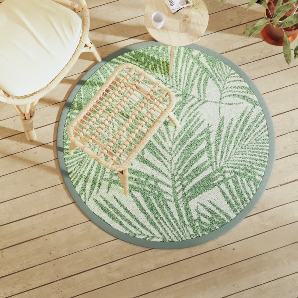 Outdoor-Teppich ARAKIL Grün Ø120 cm PP