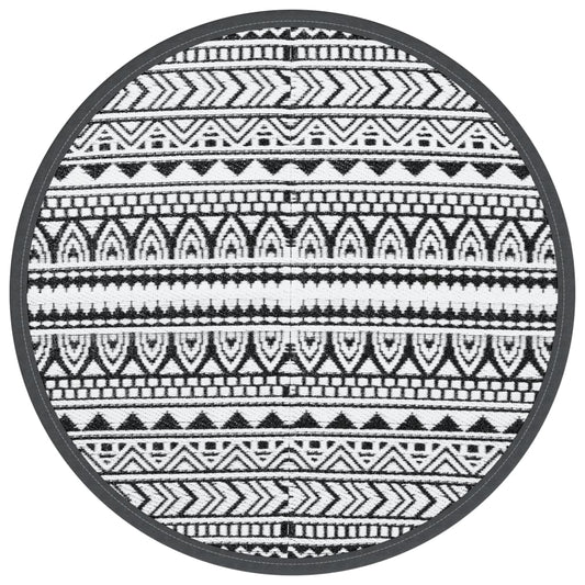 Outdoor-Teppich ARAKIL Schwarz Ø120 cm PP