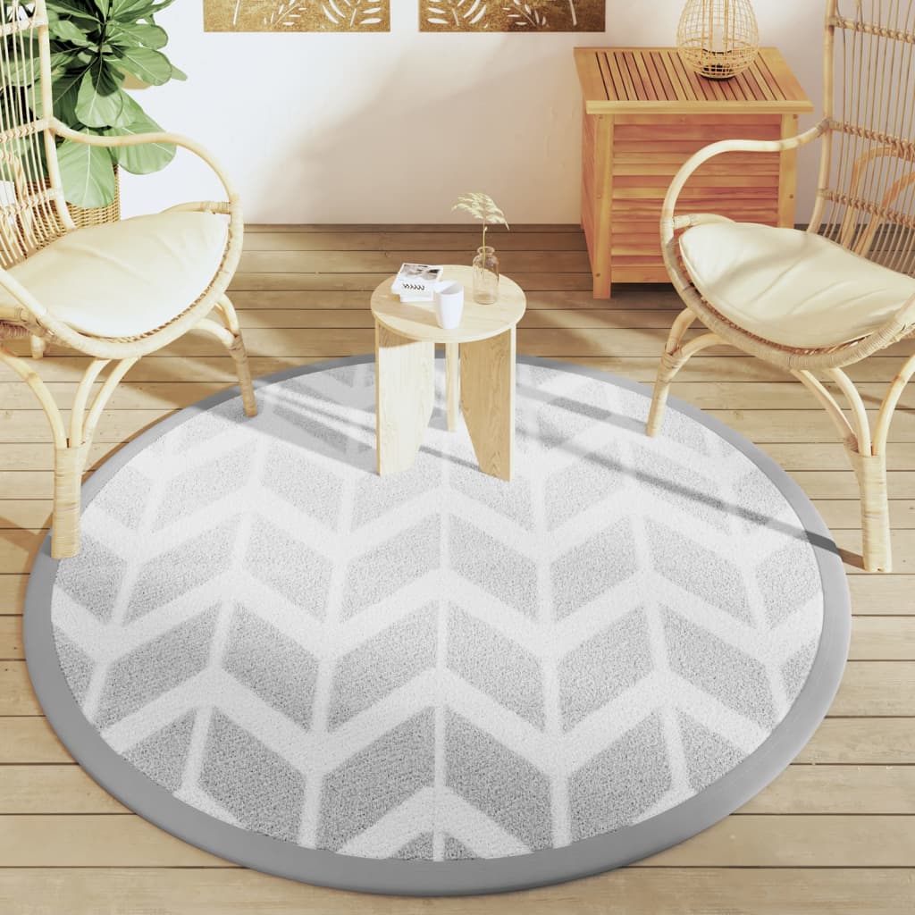 Outdoor-Teppich ARAKIL Grau Ø160 cm PP