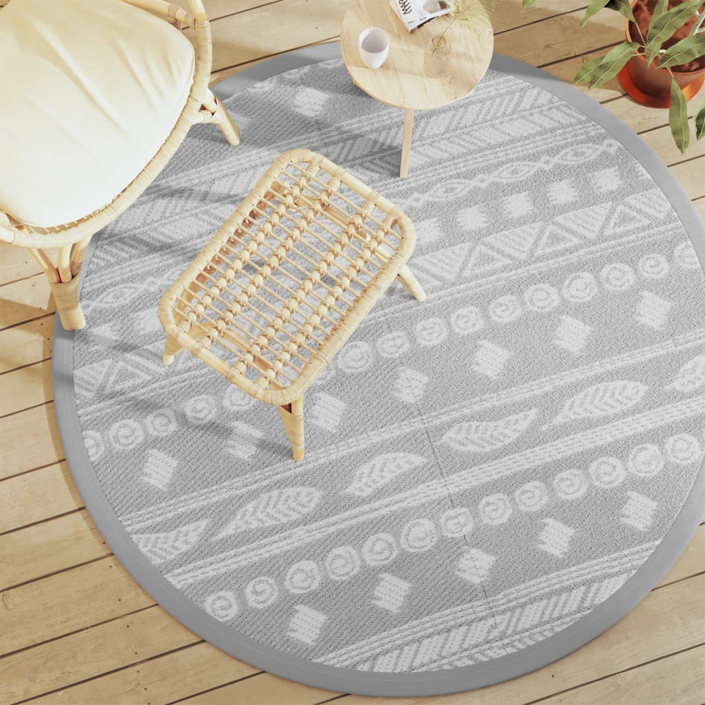 Outdoor-Teppich ARAKIL Grau Ø160 cm PP