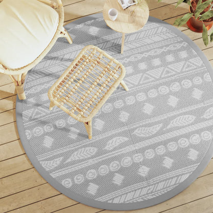 Outdoor-Teppich ARAKIL Grau Ø160 cm PP