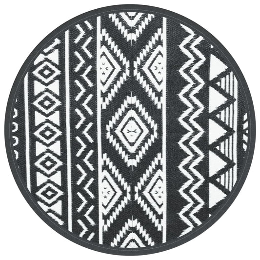 Outdoor-Teppich ARAKIL Schwarz Ø120 cm PP