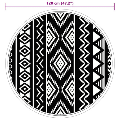 Outdoor-Teppich ARAKIL Schwarz Ø120 cm PP